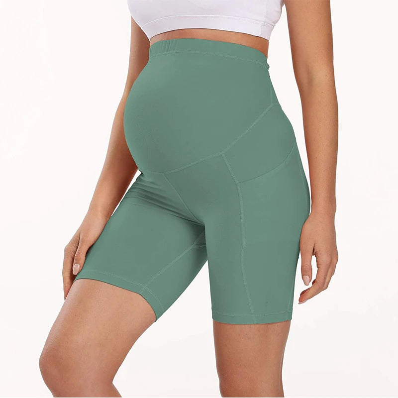 Plus Size S M L Xl Maternity Sports Hip Yoga Safety Pants Hip Fitness Running Shorts for Pregnant Women Leggings Clothes