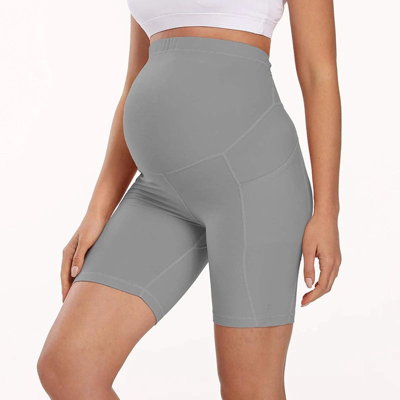 Plus Size S M L Xl Maternity Sports Hip Yoga Safety Pants Hip Fitness Running Shorts for Pregnant Women Leggings Clothes