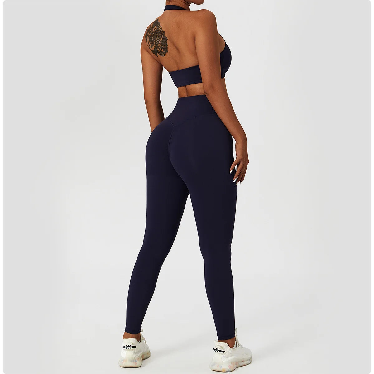 Seamless Yoga Set Workout Outfits Women Athletic Wear 2PCS Sport Bra High Waist Shorts Yoga Leggings Sets Fitness Gym Clothing