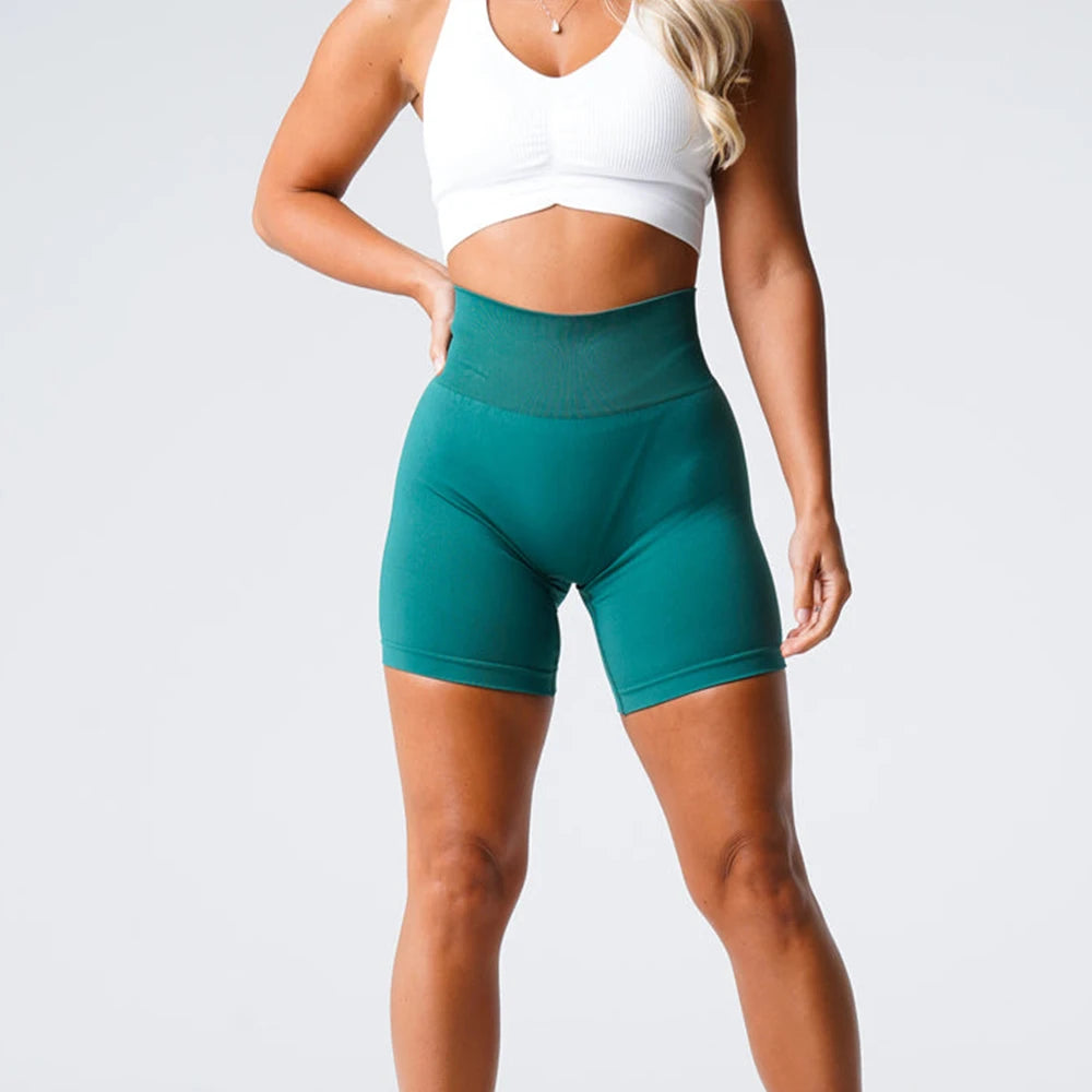 NVGTN Solid Seamless Shorts for Women Gym Seamless Butt Lifting High Waist Tummy Control Yoga Sport Biker Shorts