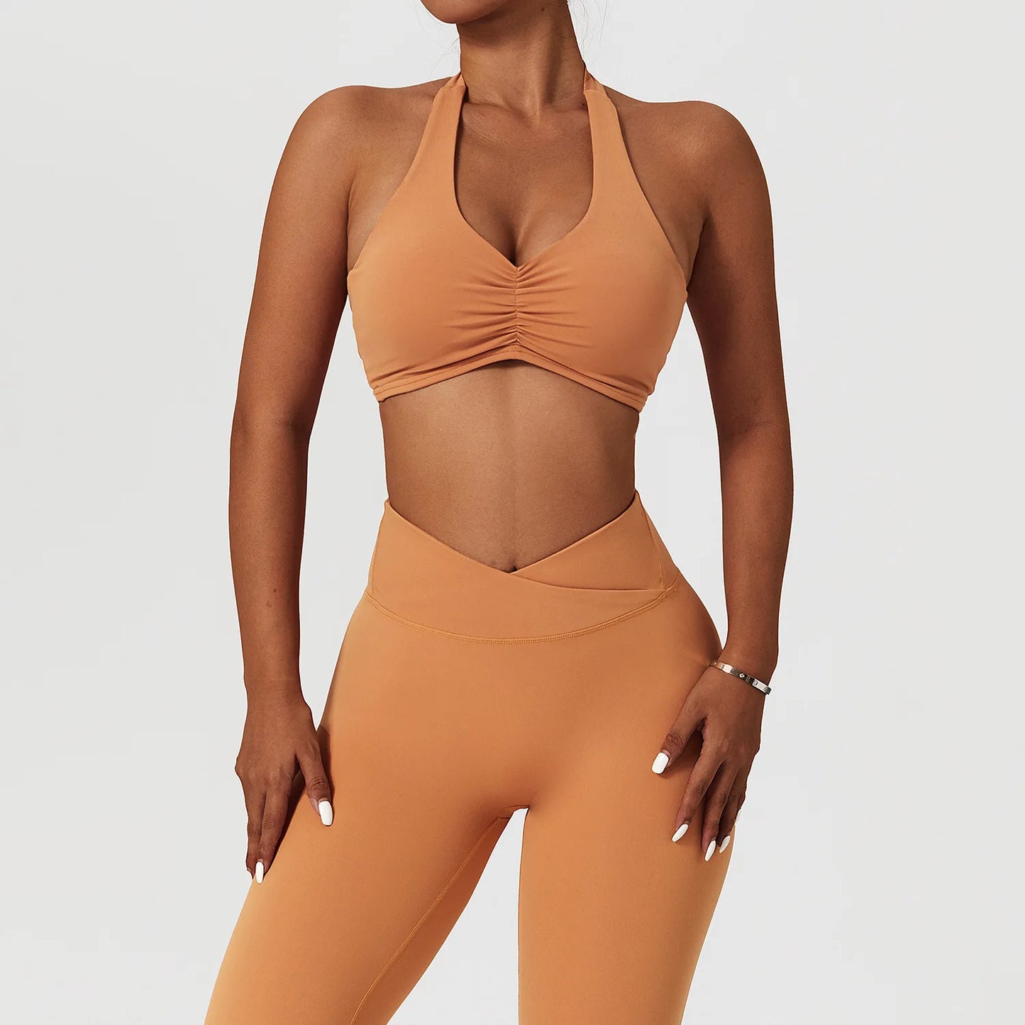Seamless Yoga Set Workout Outfits Women Athletic Wear 2PCS Sport Bra High Waist Shorts Yoga Leggings Sets Fitness Gym Clothing