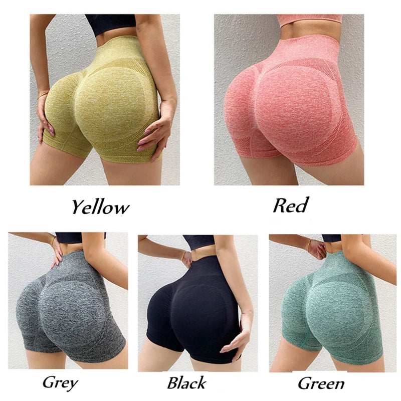 High Waist Yoga Shorts Women Seamless Scrunch Butt Push Up Yoga Shorts Gym Shorts Athletic Booty Workout Short Women Clothing