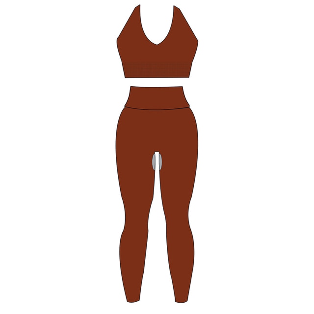 ASHEYWR New Seamless Sets Women Workout Shockproof Gather Undershirt Bra Two-Piece Set Slim Push Up Leggings Fitness Suit Female