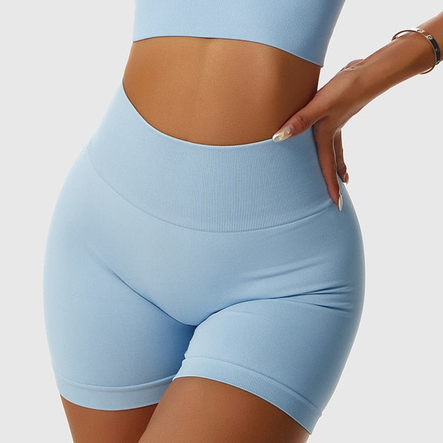 ASHEYWR New Seamless Sets Women Workout Shockproof Gather Undershirt Bra Two-Piece Set Slim Push Up Leggings Fitness Suit Female