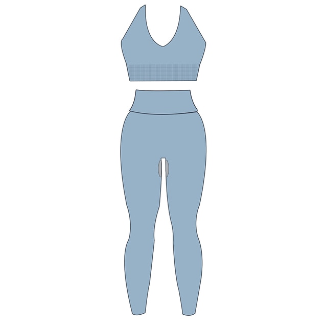 ASHEYWR New Seamless Sets Women Workout Shockproof Gather Undershirt Bra Two-Piece Set Slim Push Up Leggings Fitness Suit Female