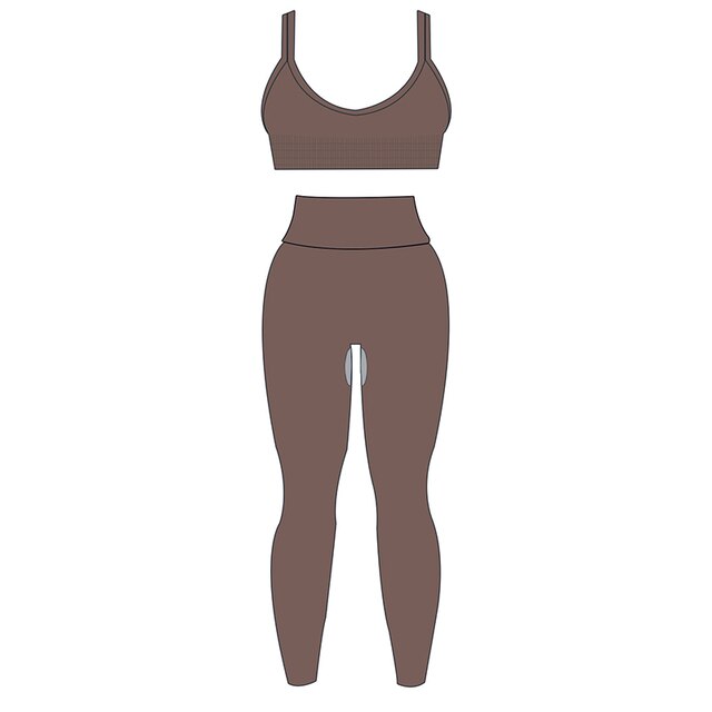 ASHEYWR New Seamless Sets Women Workout Shockproof Gather Undershirt Bra Two-Piece Set Slim Push Up Leggings Fitness Suit Female