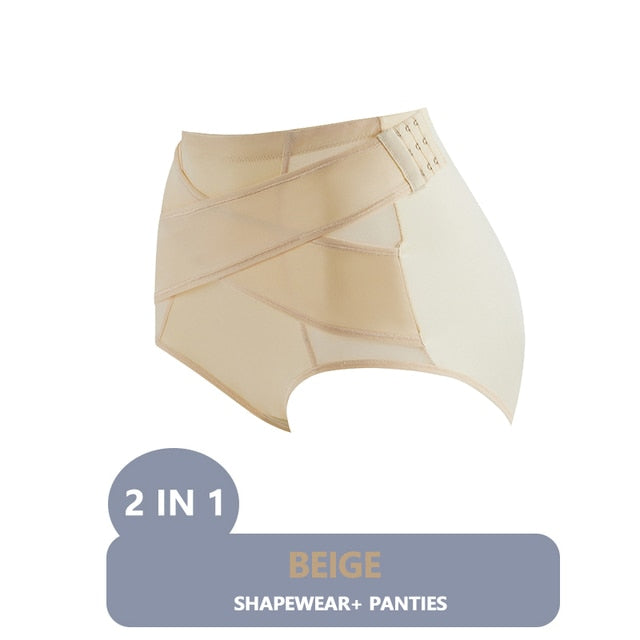 Flarixa Plus Size Women's Waist Trainer Body Shaper Tummy Control Shorts High Waist Flat Belly Panties Butt Lifter Pants Boxer