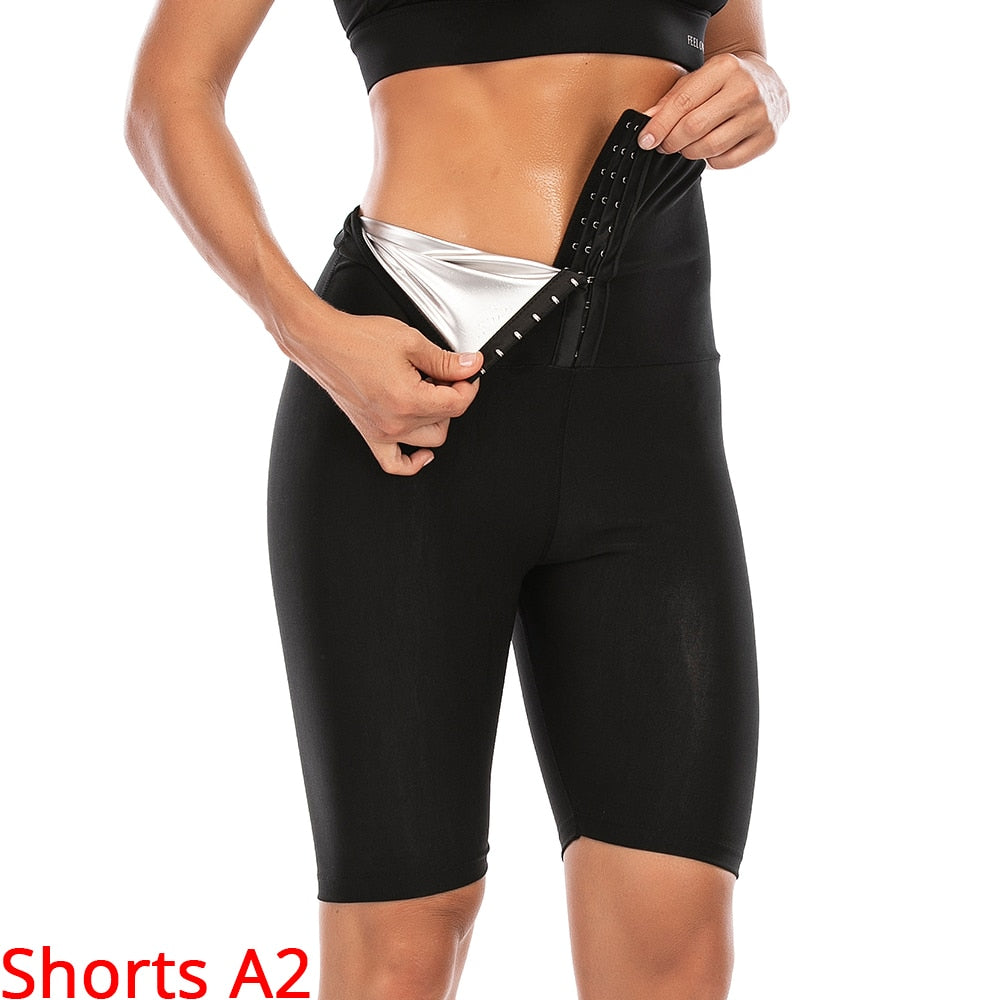 CXZD Body Shaper Pants Sauna Shapers Hot Sweat Sauna Effect Slimming Pants Fitness Shapewear Workout Gym Leggings Fitness Pants
