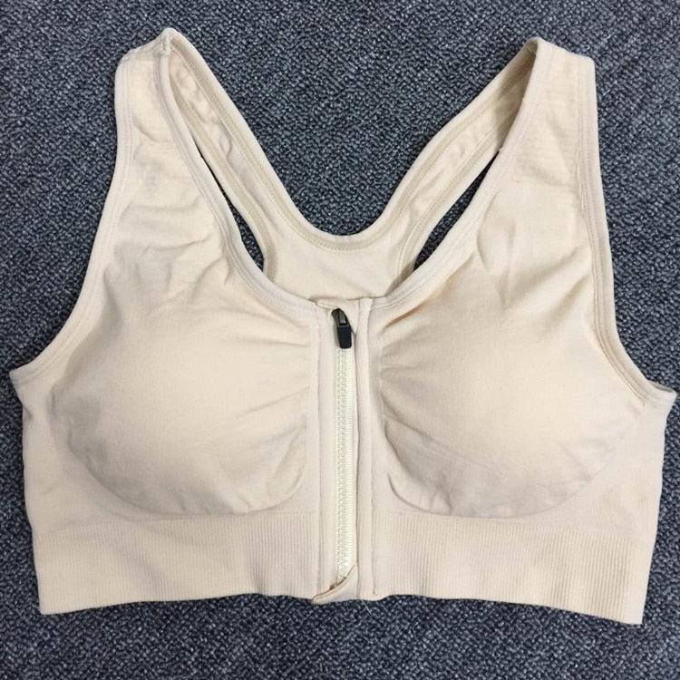 Front Zipper Sports Bras For Women Shockproof Breathable Rimless Running Vest Yoga Sports Bralette Underwear Women Workout Top