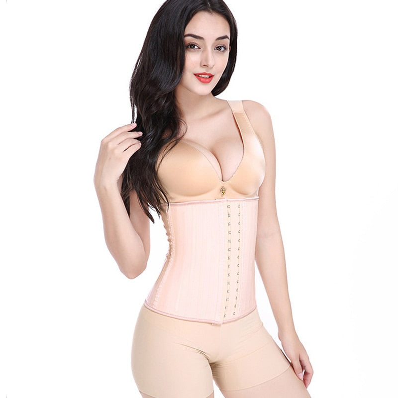 MUKATU Latex Waist Trainer Corset Belly Slim Belt Body Shaper Modeling Strap 25 Steel Boned Waist Cincher Gaine Amincissante