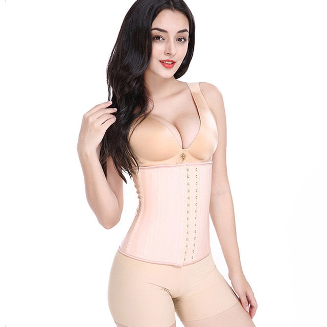 MUKATU Latex Waist Trainer Corset Belly Slim Belt Body Shaper Modeling Strap 25 Steel Boned Waist Cincher Gaine Amincissante
