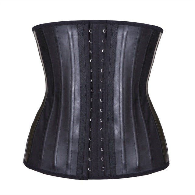MUKATU Latex Waist Trainer Corset Belly Slim Belt Body Shaper Modeling Strap 25 Steel Boned Waist Cincher Gaine Amincissante