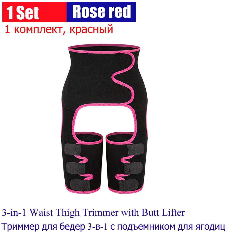 MTATMT Sweat Waist Trainer Thigh Trimmer for Women Workout Fitness High Waist Butt Lifter Shapewear Belt 3 in 1 Adjustable Belt