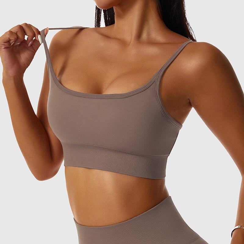 ASHEYWR New Seamless Sets Women Workout Shockproof Gather Undershirt Bra Two-Piece Set Slim Push Up Leggings Fitness Suit Female