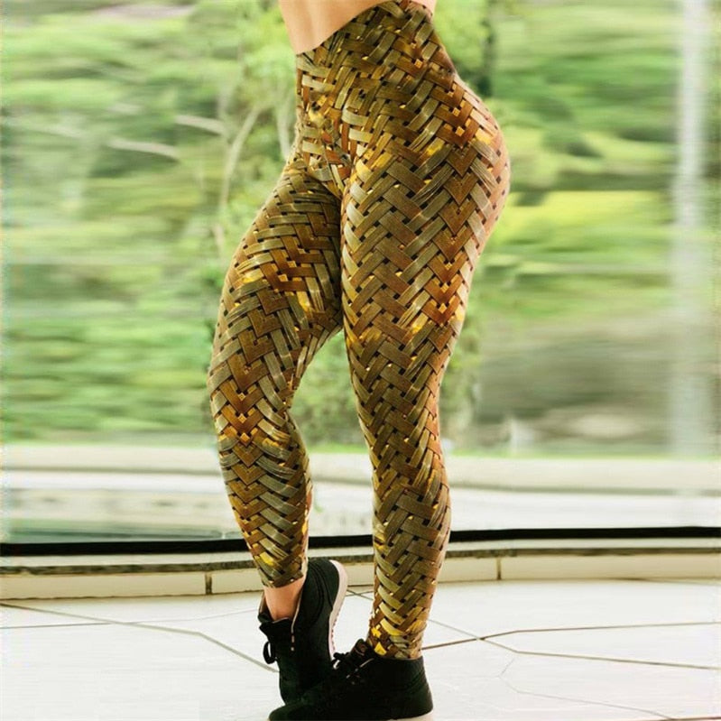 LAISIYI New Women 3D Print Leggins Women Workout Leggings High Waist Slim Fitness Legging Sporting 25 Styles Pants