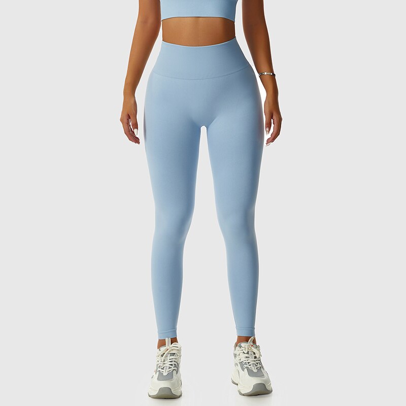ASHEYWR New Seamless Sets Women Workout Shockproof Gather Undershirt Bra Two-Piece Set Slim Push Up Leggings Fitness Suit Female
