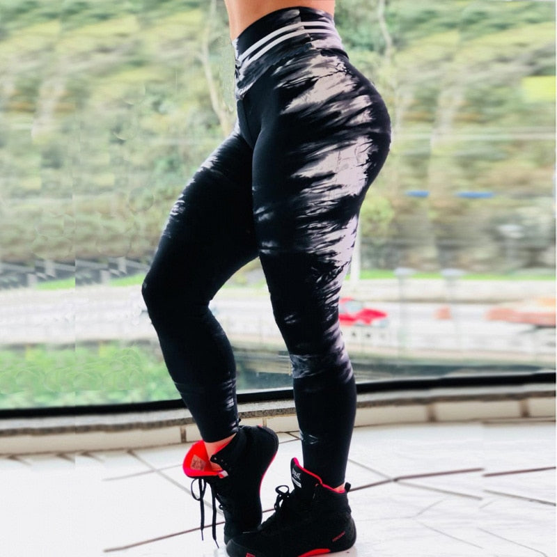 LAISIYI New Women 3D Print Leggins Women Workout Leggings High Waist Slim Fitness Legging Sporting 25 Styles Pants