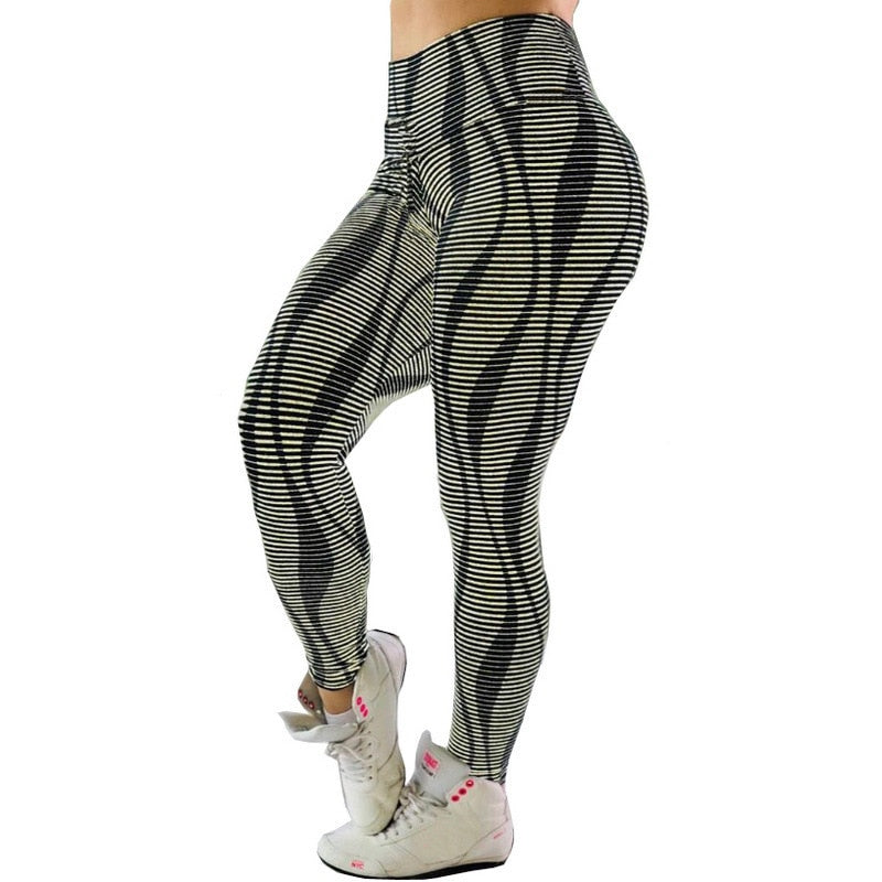 LAISIYI New Women 3D Print Leggins Women Workout Leggings High Waist Slim Fitness Legging Sporting 25 Styles Pants