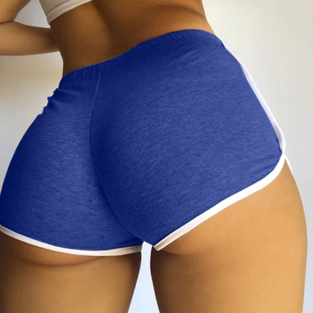 Women Workout Sport Shorts High Waist Ruched Scrunch Booty Skinny Shorts Solid Butt Push Up Leggings Fashion