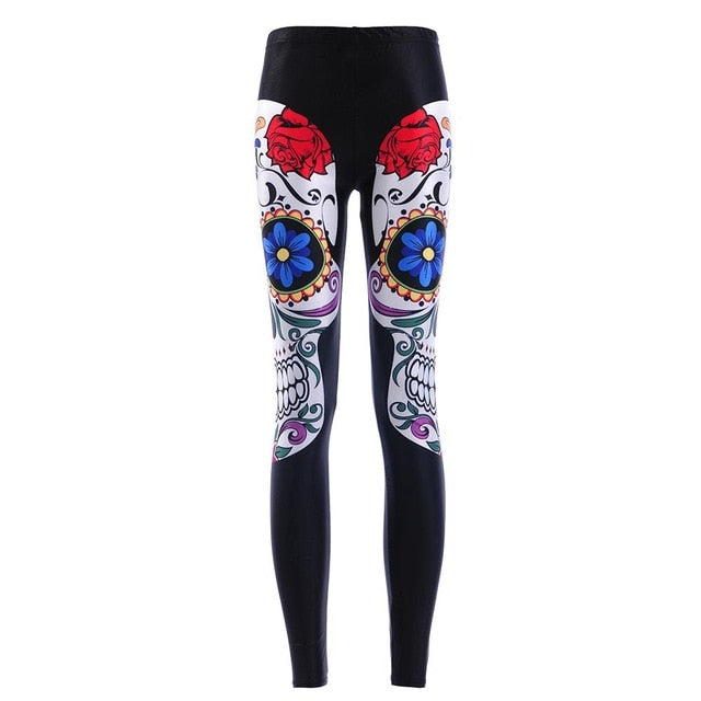 20 styles Women Fashion Legging Skull Head Love Mask Blood Printing leggings Slim High Waist Leggings Woman Sexy Pants