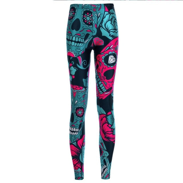 20 styles Women Fashion Legging Skull Head Love Mask Blood Printing leggings Slim High Waist Leggings Woman Sexy Pants