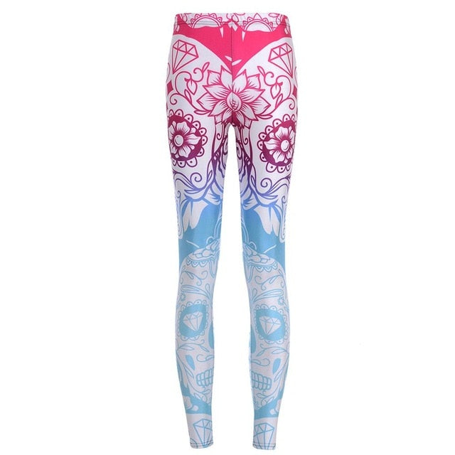 20 styles Women Fashion Legging Skull Head Love Mask Blood Printing leggings Slim High Waist Leggings Woman Sexy Pants