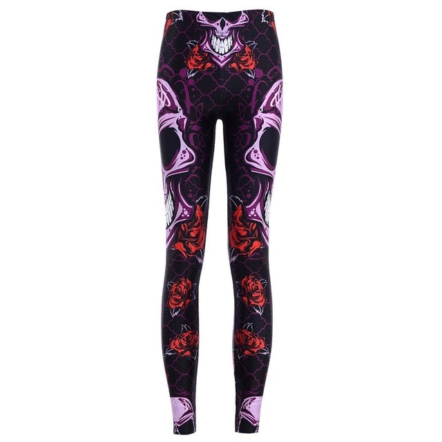 20 styles Women Fashion Legging Skull Head Love Mask Blood Printing leggings Slim High Waist Leggings Woman Sexy Pants