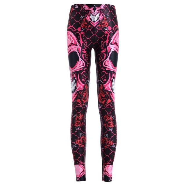 20 styles Women Fashion Legging Skull Head Love Mask Blood Printing leggings Slim High Waist Leggings Woman Sexy Pants