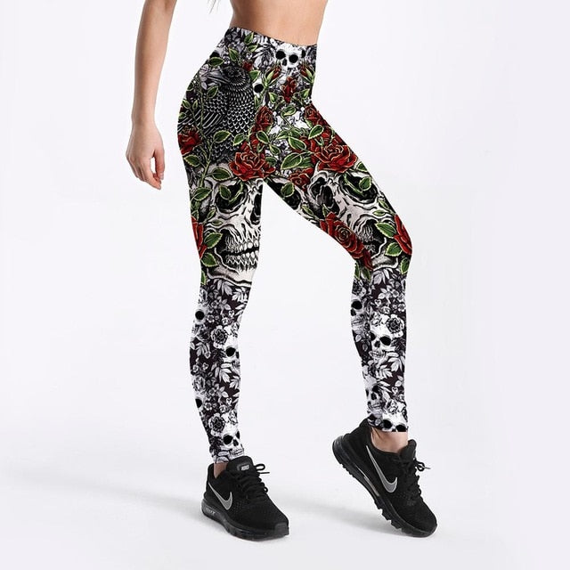 20 styles Women Fashion Legging Skull Head Love Mask Blood Printing leggings Slim High Waist Leggings Woman Sexy Pants