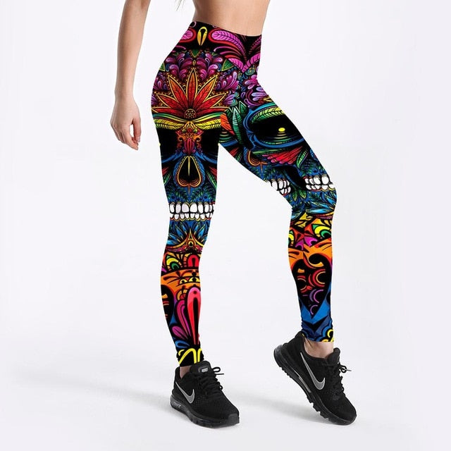 20 styles Women Fashion Legging Skull Head Love Mask Blood Printing leggings Slim High Waist Leggings Woman Sexy Pants