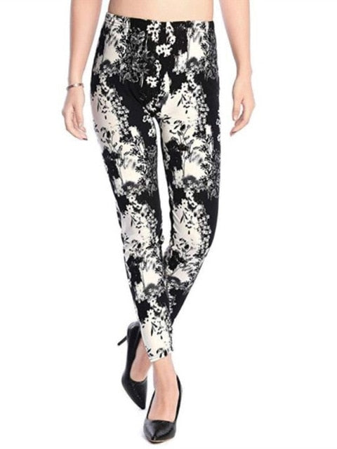 Women Comic Leggings Cartoon Printed Leggins high Stretch Girls Legging Punk Rock Leggin Disco Pants Evening Clubwear 9 styles