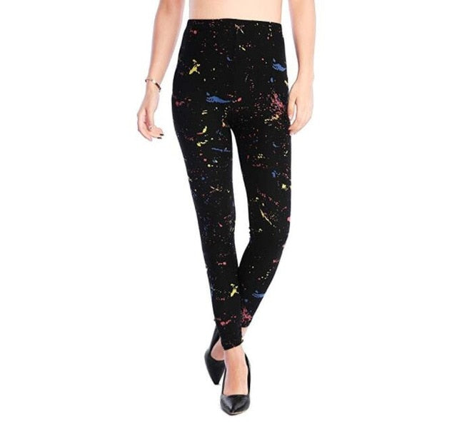 Women Comic Leggings Cartoon Printed Leggins high Stretch Girls Legging Punk Rock Leggin Disco Pants Evening Clubwear 9 styles