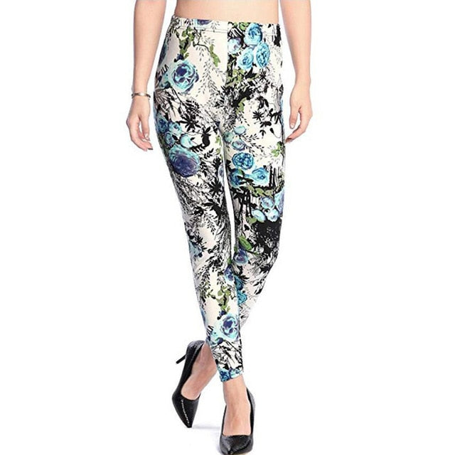 Women Comic Leggings Cartoon Printed Leggins high Stretch Girls Legging Punk Rock Leggin Disco Pants Evening Clubwear 9 styles