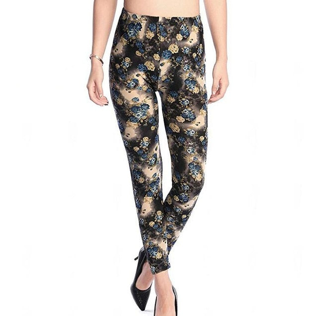 Women Comic Leggings Cartoon Printed Leggins high Stretch Girls Legging Punk Rock Leggin Disco Pants Evening Clubwear 9 styles