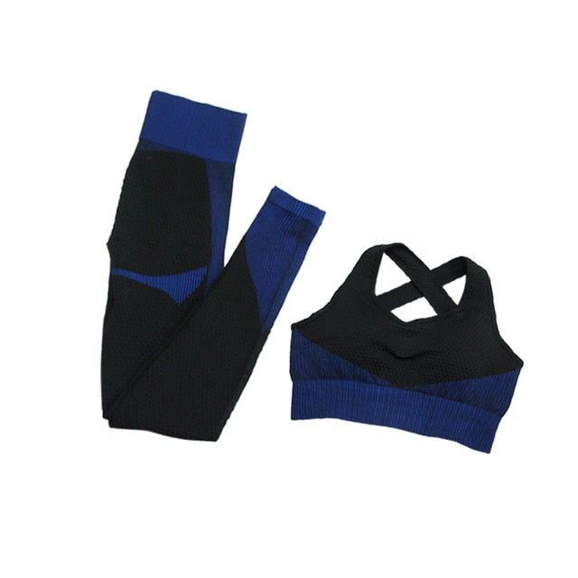 Fitness Suits Yoga Women Outfits 3pcs Sets Long Sleeve Shirt+Sport Bra+Seamless Leggings Workout Running Clothing Gym Wear,LF051