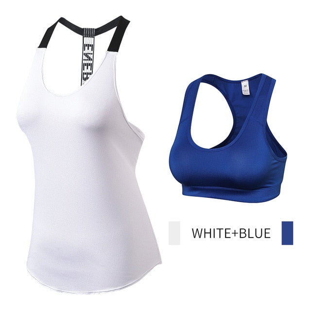 Yuerlian Quality 15% spandex Fitness Sports Yoga Shirt Quickly Dry Sleeveless Running Vest Workout Crop Top Female T-shirt