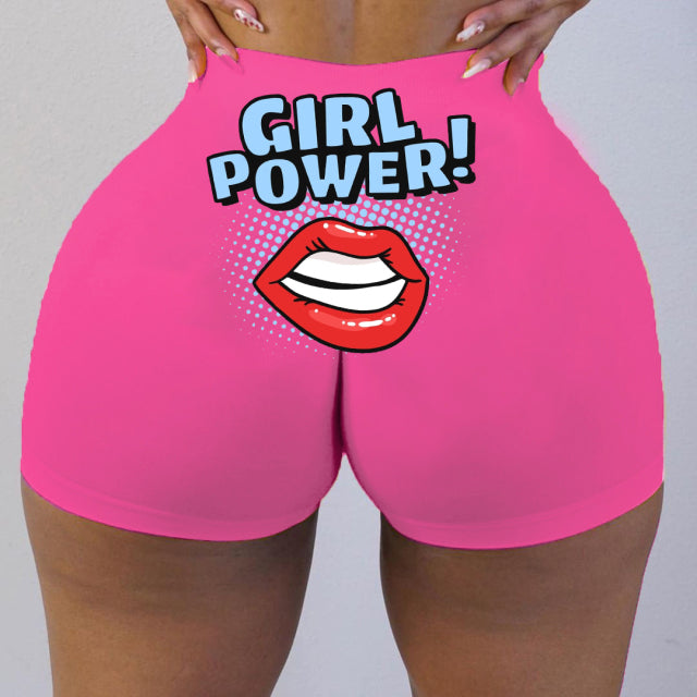 Plus Size Summer Black Y2K Print High Waist Skinny Shorts Women Clothes Graphic Grunge Spandex Vintage Harajuku Biker Shorts