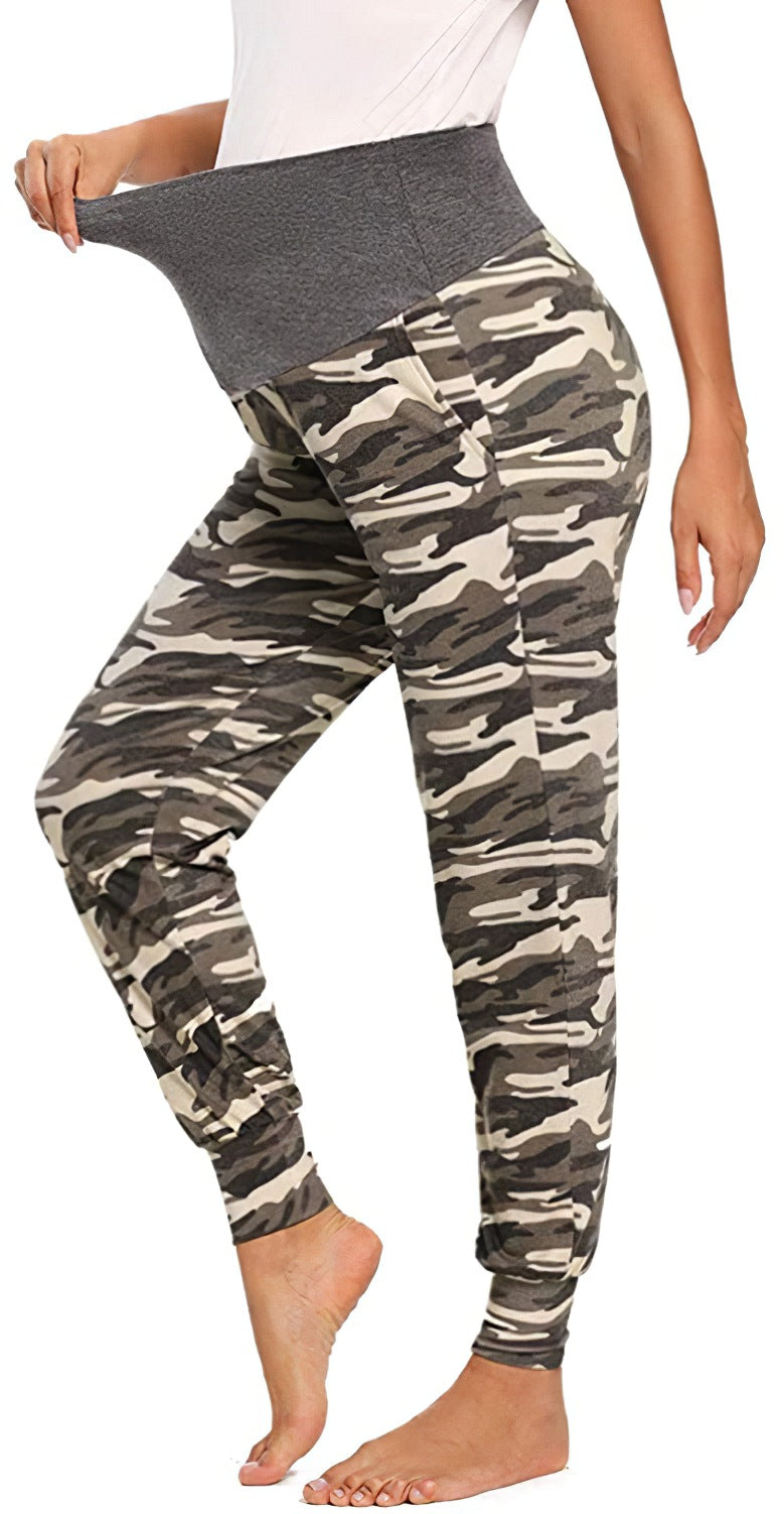 Maternity Yoga Pants Seamless Knitted Sports Pants Pregnant Women Moisture-wicking Quick-drying Breathable Belly Support Pants