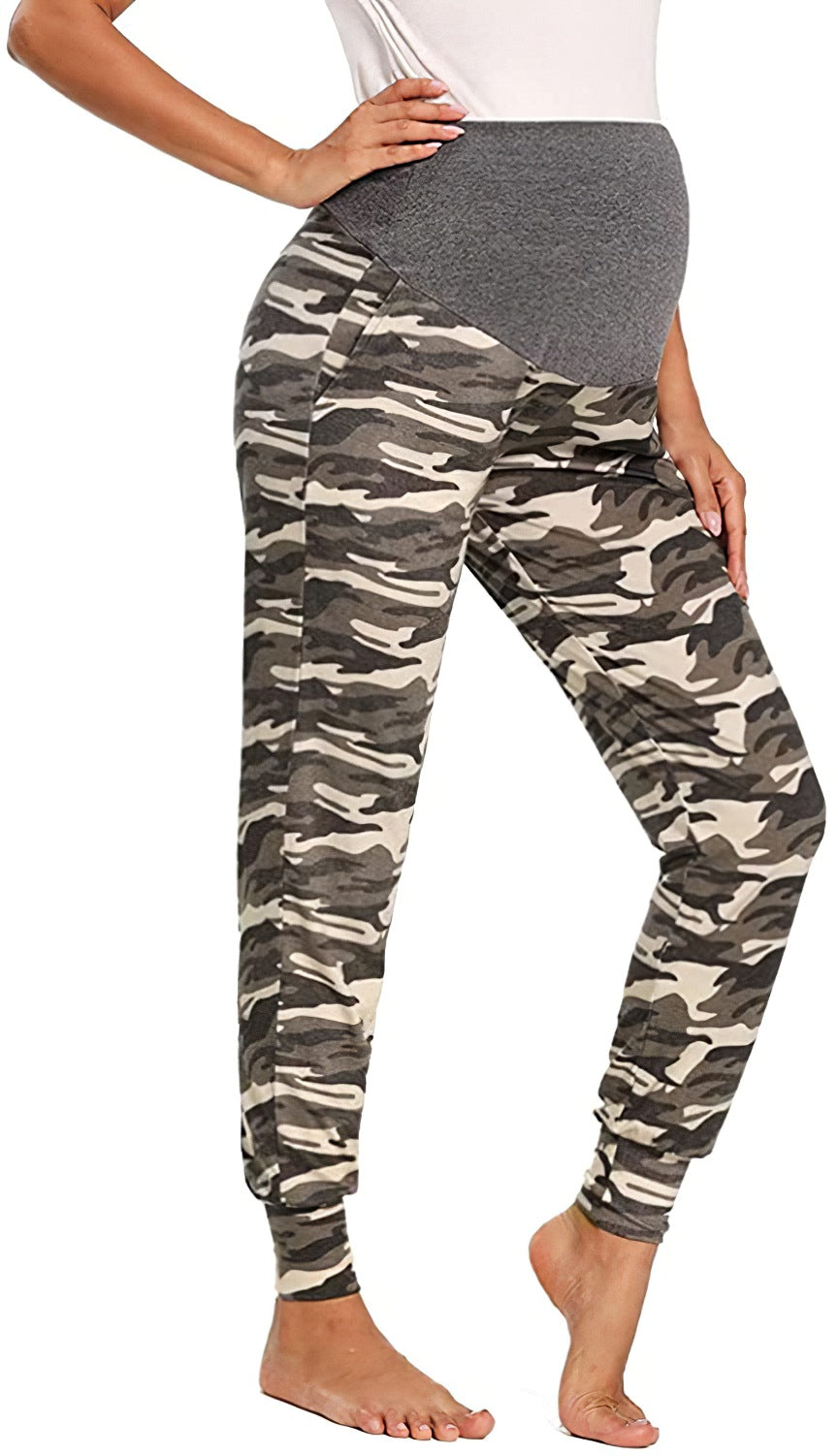 Maternity Yoga Pants Seamless Knitted Sports Pants Pregnant Women Moisture-wicking Quick-drying Breathable Belly Support Pants