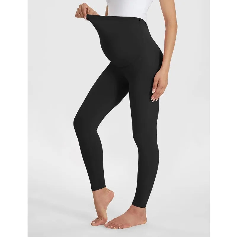 Maternity Leggings Over The Belly 25"- Buttery Soft Workout Activewear Yoga Womens Pregnancy Pants.для беременных,임산부,임산부 바지