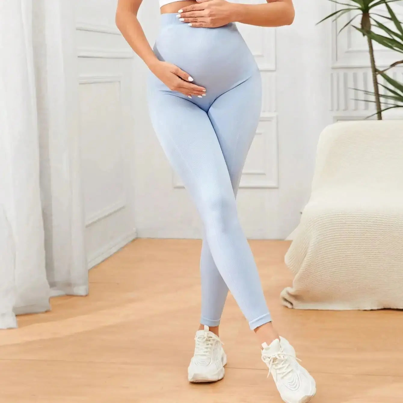 Women's Maternity Leggings Over The Belly Pregnancy Yoga Pants Active Wear Workout Leggings