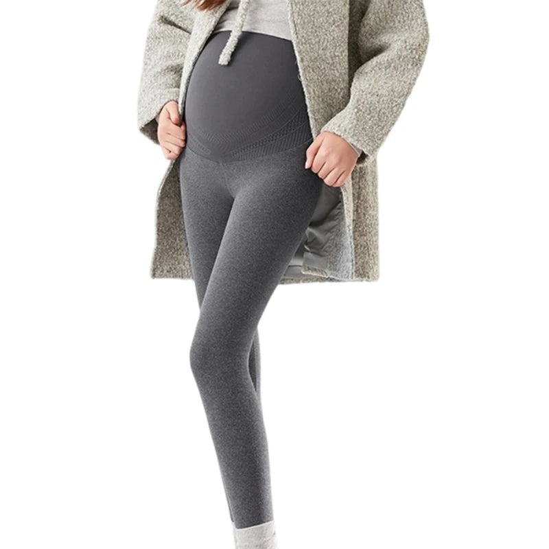 Pregnancy Leggings With Wide Elastic Waistband Breathable Cotton Thermal Tights For Exercise And Maternity Fashion 15UB