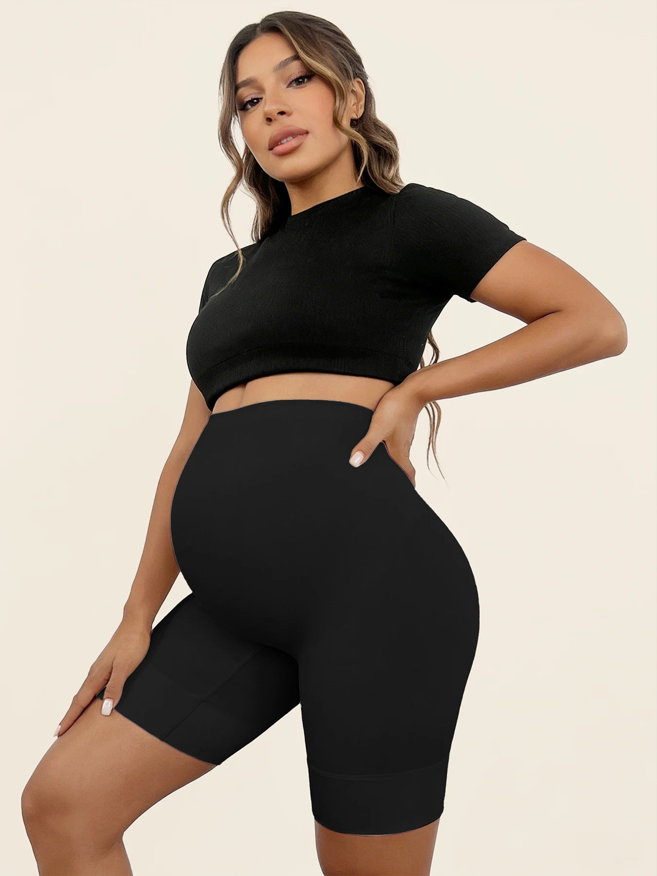 Maternity Leggings Short High Waist Sport Hip Clothes Pregnant Woman Yoga Fitness Sports Clothing Slim Fashion Shorts Clothes
