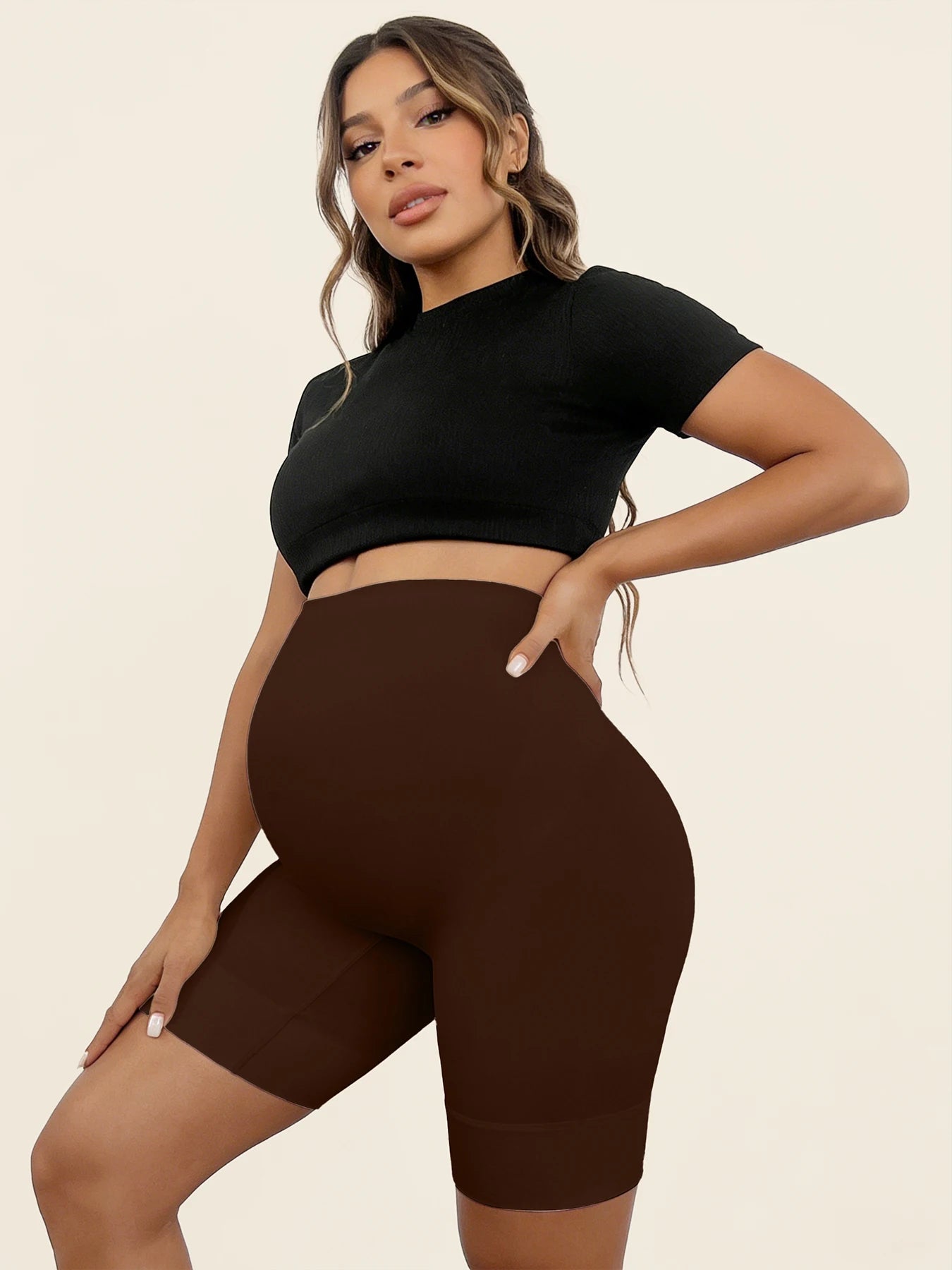 Maternity Leggings Short High Waist Sport Hip Clothes Pregnant Woman Yoga Fitness Sports Clothing Slim Fashion Shorts Clothes