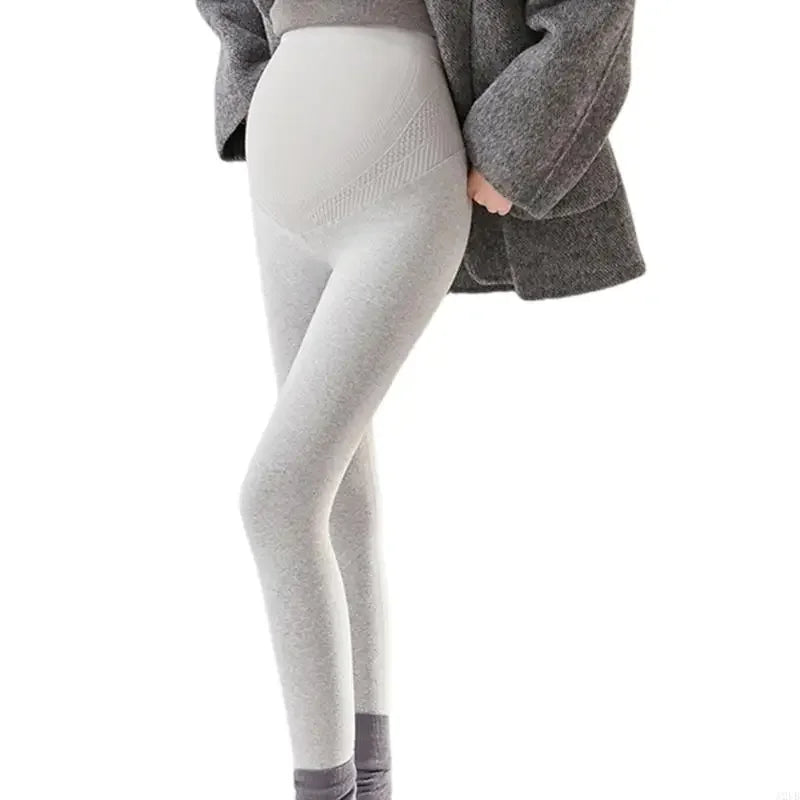 Pregnancy Leggings With Wide Elastic Waistband Breathable Cotton Thermal Tights For Exercise And Maternity Fashion 15UB