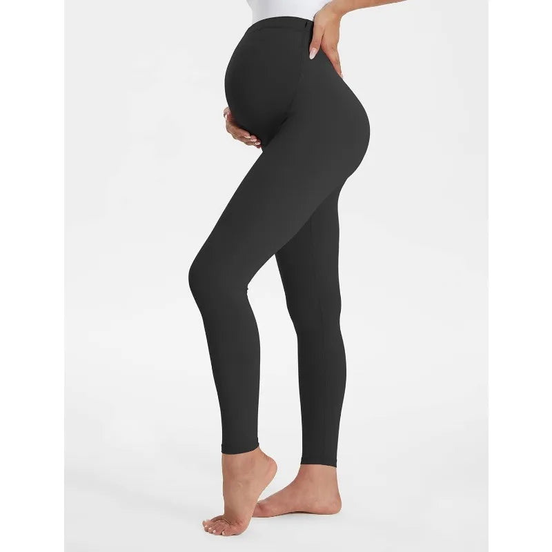Maternity Leggings Over The Belly 25"- Buttery Soft Workout Activewear Yoga Womens Pregnancy Pants.для беременных,임산부,임산부 바지