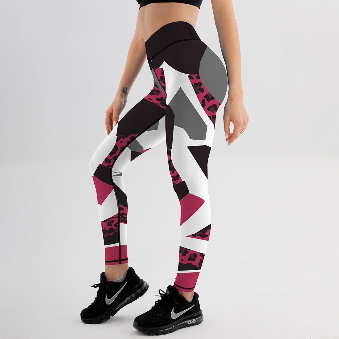 New Sexy High Waist Fitness Printed Leggings Women Workout Push Up Legging Fashion Bodybuilding Jeggings Women Pants