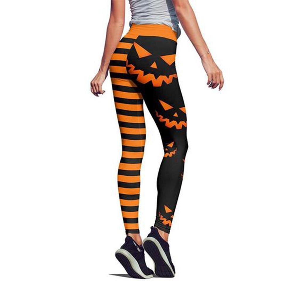 FCCEXIO Gothic New High Waist Fitness Colorful striped Bat Print Leggings Women Workout Legging Fashion Jeggings Women Pants