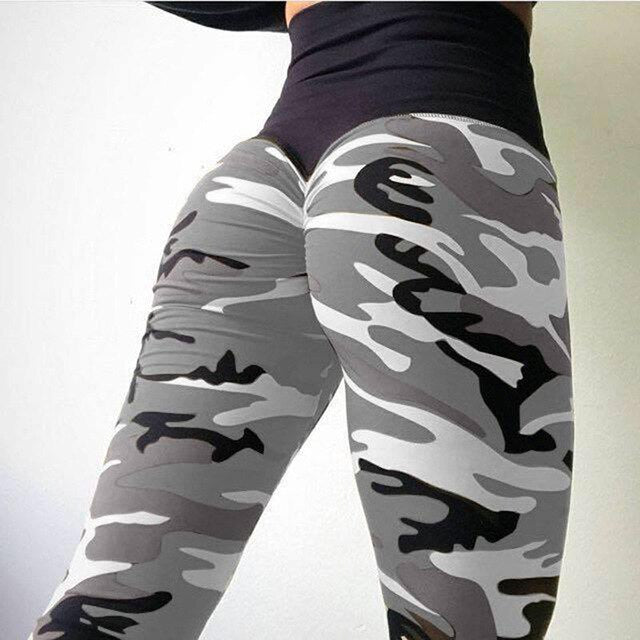 NORMOV Leggings Women Workout Elasticity Pants High Waist Push Up Fitness Femme Body Sculpting Clothing Sexy Camo Costumes