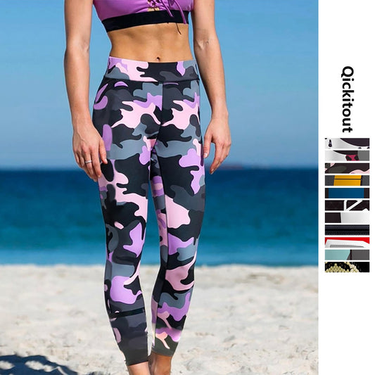 New Sexy High Waist Fitness Printed Leggings Women Workout Push Up Legging Fashion Bodybuilding Jeggings Women Pants